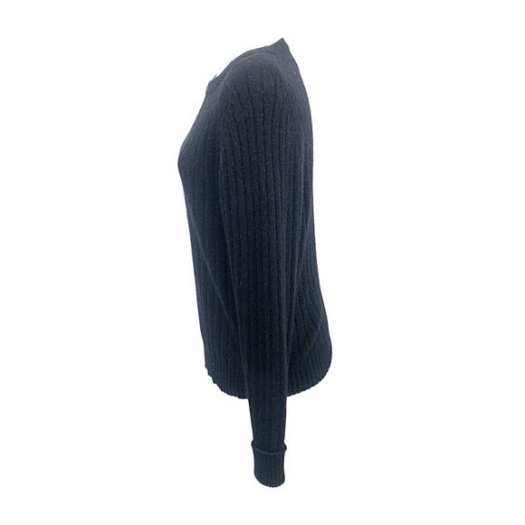 Hasting & Smith Black Wool Angora Ribbed Sweater Women’s Small Vintage - Picture 2 of 10